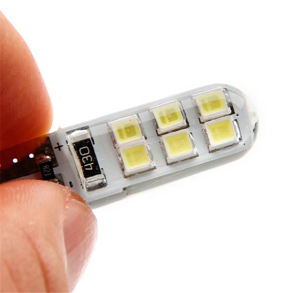 2 шт. T10 W5W водонепроницаемый 2835 12 SMD клиновидная Светодиодная лампа для авто