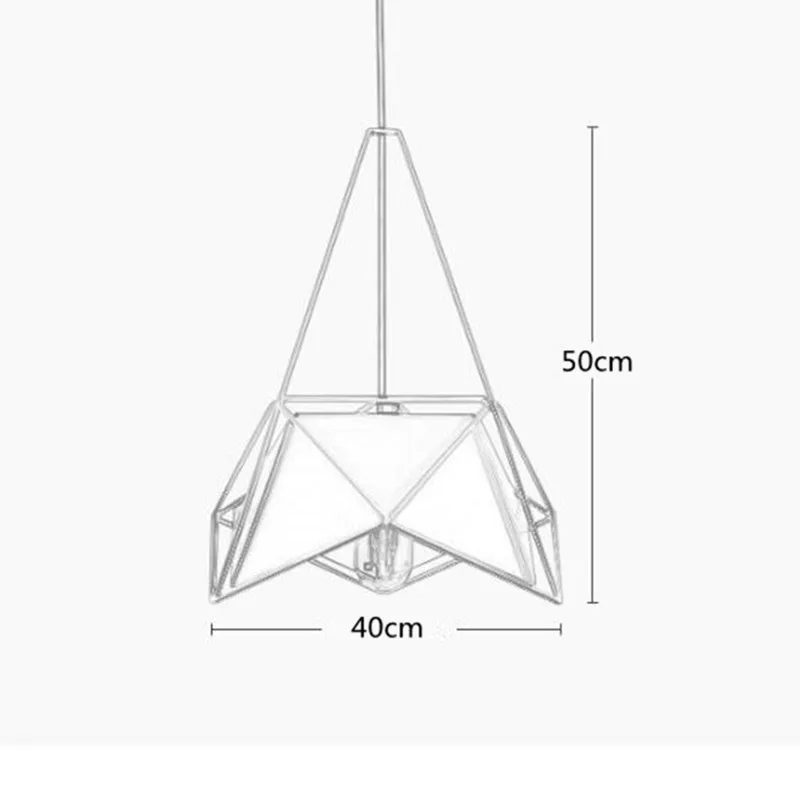 

Industrial Study Loft Wrought Iron Geometry Pendant Light Retro Restaurant Dining Room Bar Coffee Shop Hanging Light Fixtures