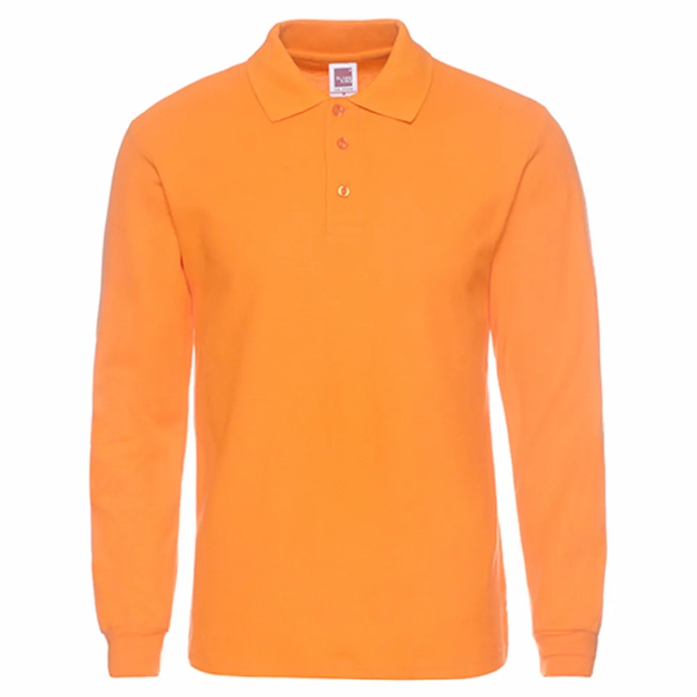New Brand Mens Polo Shirt Long Sleeve Man Polo Shirts Men Fashion Casual Cotton Slim Fit Polos Men Jerseys Plus Size XS-3XL