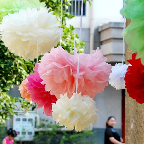 3 шт. 8 дюймов (20 см) DIY Бумага цветы поцелуи шар душа ребенка ткани пом Англичане Home