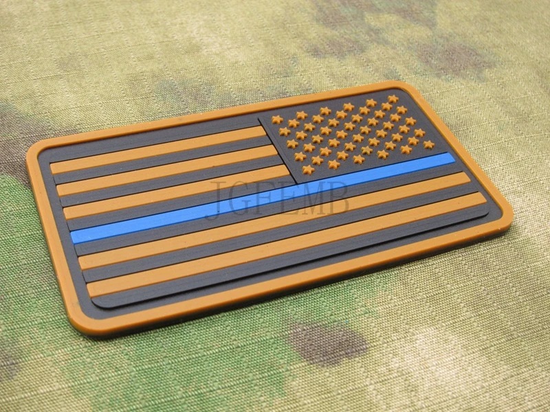 Черный фон загар дизайн правый тонкая синяя линия американский флаг полиция