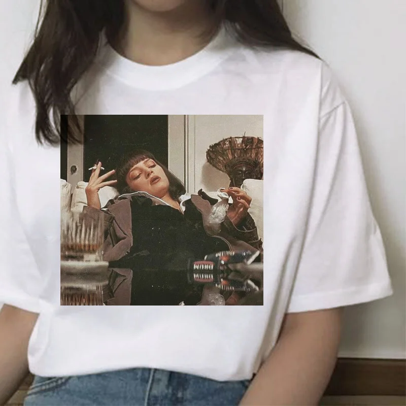 Женская футболка из целлюлозы одежда в стиле Харадзюку женская ulzzang graphic femme