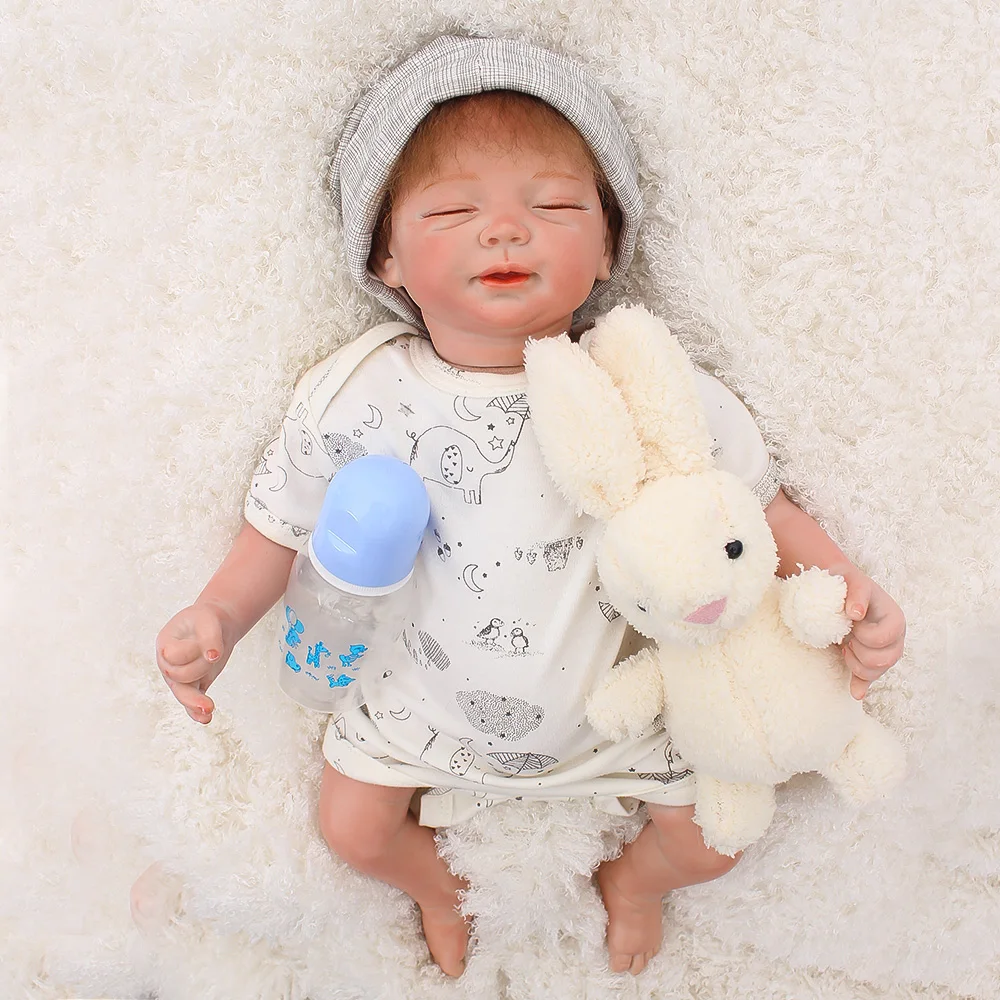 

Reborn baby boy dolls 20"48cm soft silicone reborn baby doll real newborn baby sleeping dolls gift Bebes reborn menino bonecas