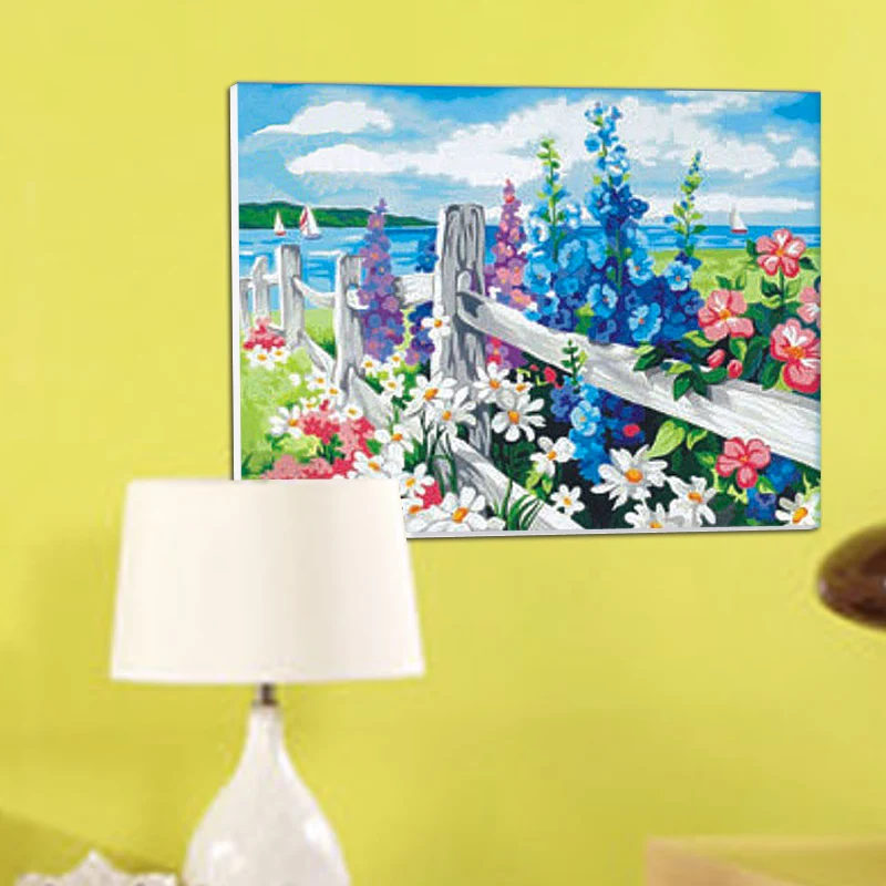 Набор для рисования маслом по номерам на холсте 30 40 цветов|decorative pictures|painting by
