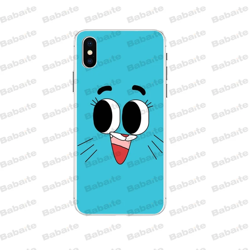 Babaite удивительный мир Gumball персонализированный Чехол для телефона с принтом для iPhone 5 5S 6S 6plus 7 7plus 8 8Plus X Xs MAX XR