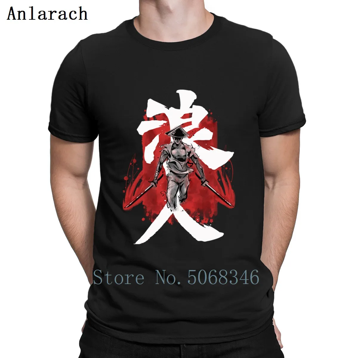 Ronin Kanji японская футболка Хлопковая весенняя одежда Европейский размер Design