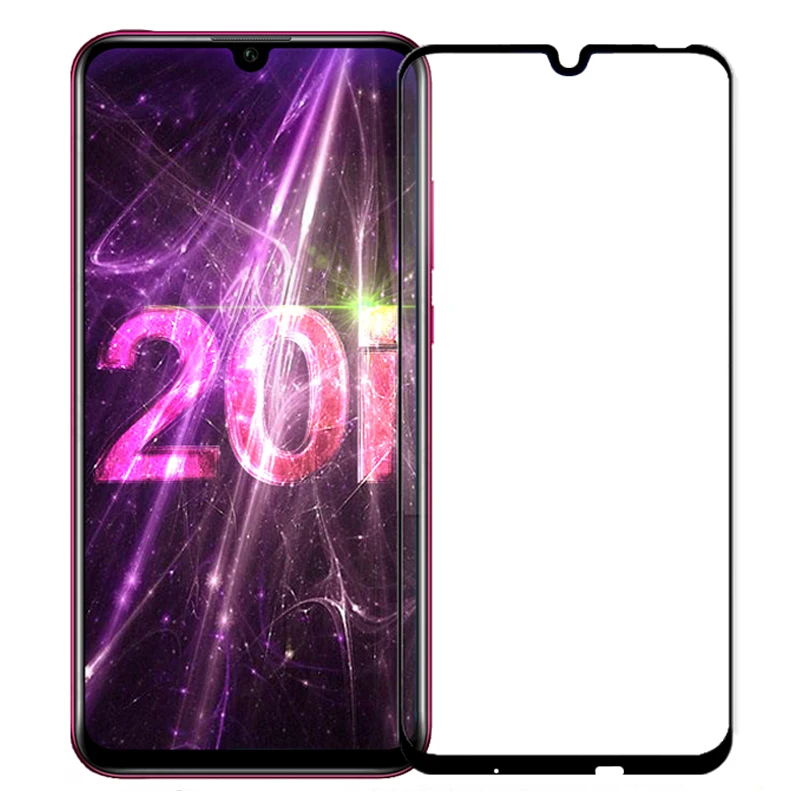 Полностью клеящееся закаленное стекло с полным покрытием для Huawei Honor 20i защита
