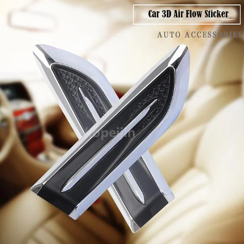 

2pc Car Decorated 3D Vent Air Shark Gills Sticker for SUZUKI vitara swift sx4 Mitsubishi outlander SsangYong korando accessories