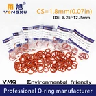 Резиновое уплотнительное кольцо VMQ, 10 шт.лот, красное Силиконовое кольцо, CS1.8mm, ID9.259,51010611211812.5*1,8 мм