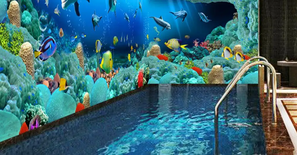 3D Водонепроницаемый самоклеющийся настенный стикер стереоскопические