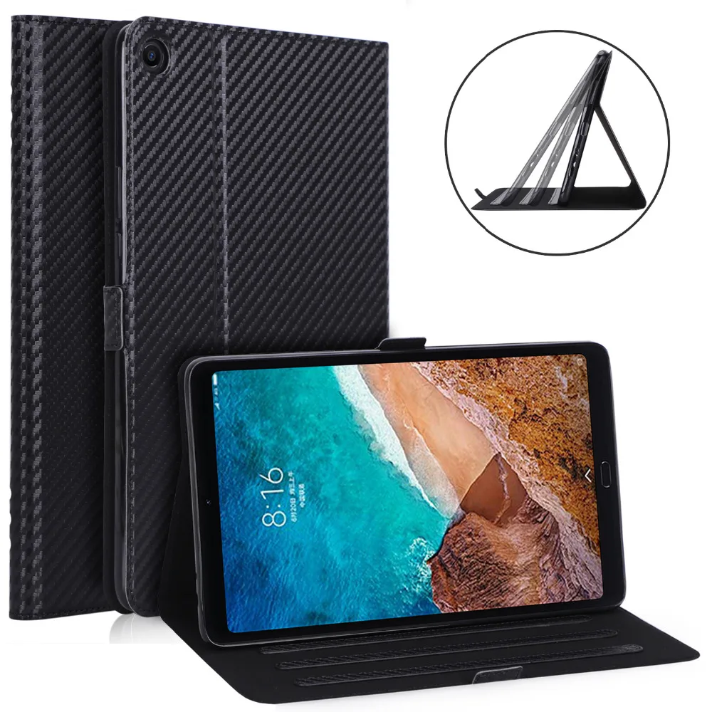 Тонкий чехол из углеродного волокна с ручным ремешком для Xiaomi MiPad 4 Plus Mi Pad4 10 1 &quot планшета искусственной кожи