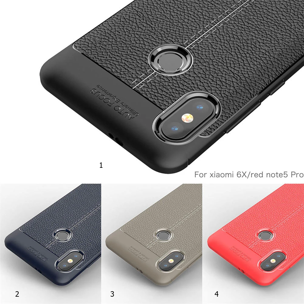 100 шт./лот для Xiaomi Mi 6X винтажный противоскользящий чехол из тпу гибкий с зернистой