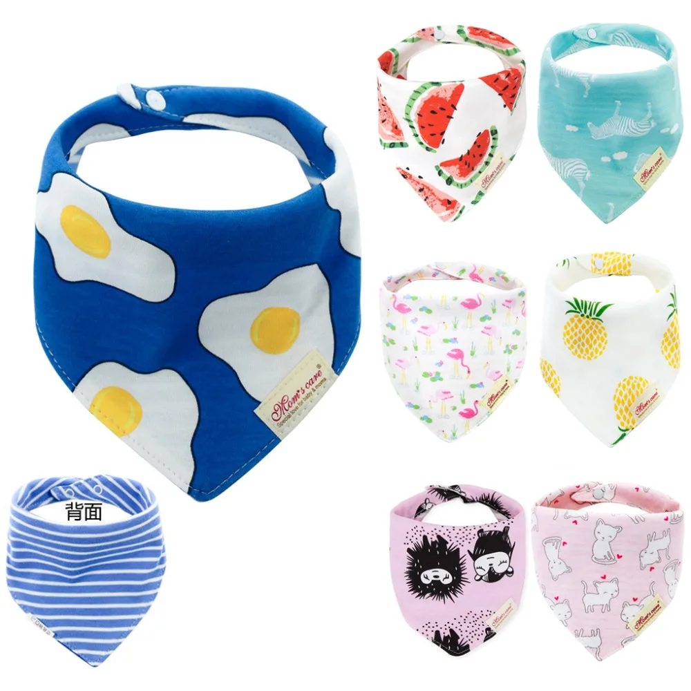

Y117-1 free shipping infant boy girl triangular bandage double sides of pure cotton baby Bib high quality baby burp cloth