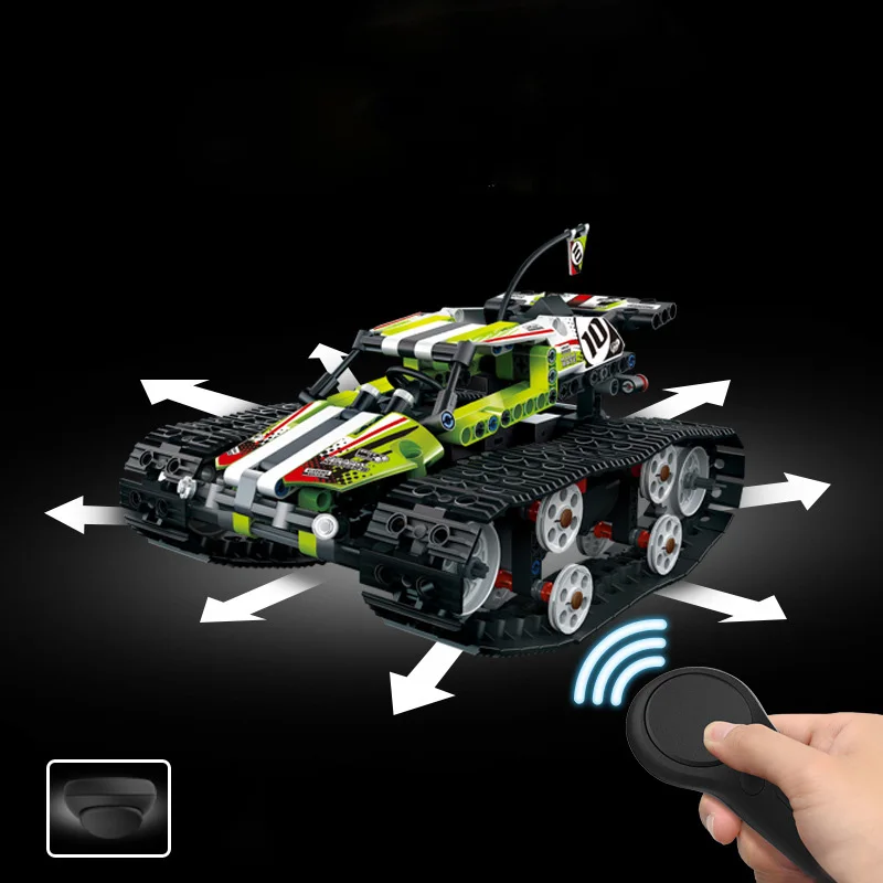 Высокоскоростной Электрический спортивный автомобиль Technic серии пульт дистанционного управления Строительный блок гусеничный Набор строительных блоков кирпичи развивающие игрушки