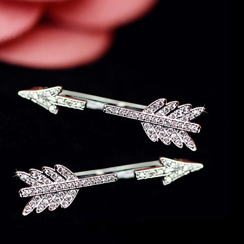 1 шт. креативные серебряные серьги гвоздики с кристаллами|Серьги-гвоздики| |