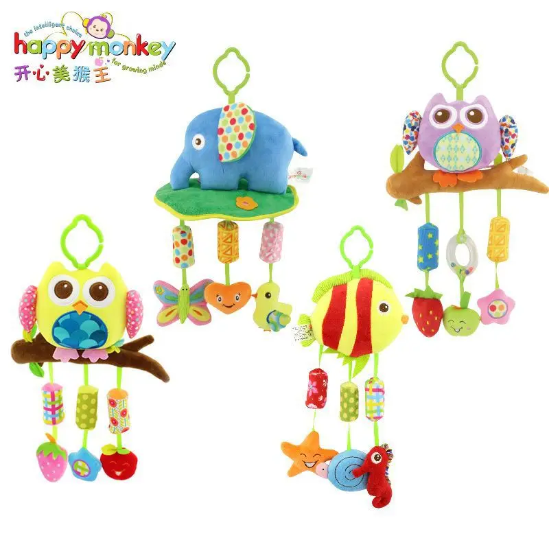 Детская коляска Happy Monkey Wind Chime мягкая подвесная погремушка в виде
