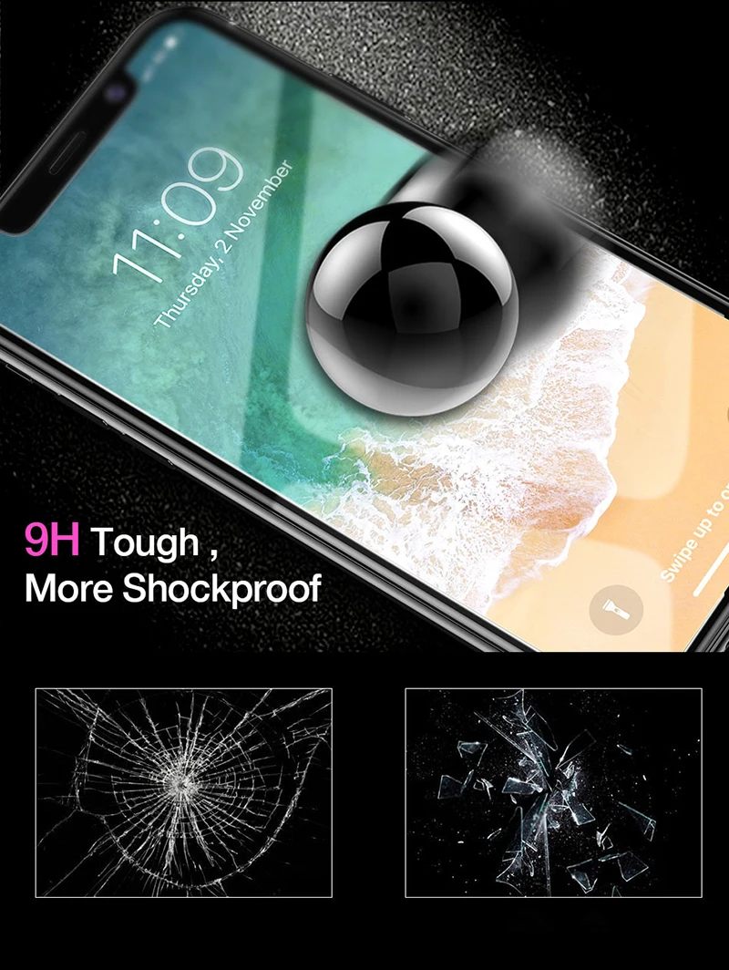 10 шт. закаленное стекло для iPhone 12 Mini 11 Pro Max XS XR X 8 7 6 Plus SE 5 Защитная Пленка премиум