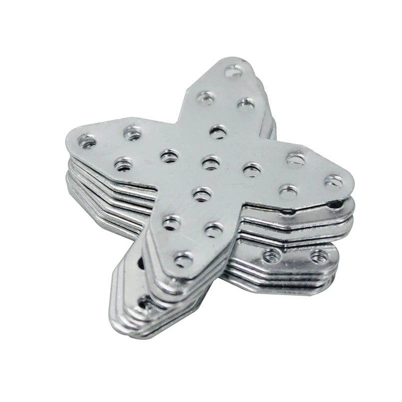 10pcs/pack Cross Iron Plate Holder Corner Code Porous Connecting Piece Furniture Fixing Parts DIY Accessories A095 | Обустройство