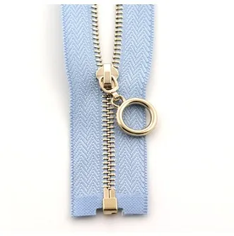 little blue 1 шт. открытого конца застежки-молнии металла эко-70 см бронзовая молния для пуховое пальто одежда на молнии вспомогательные инструменты для шитья P054 - Цвет: little blue