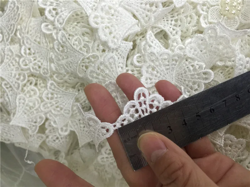 70 ярдов белая химическая кружевная отделка из полиэстера викторианское кружево