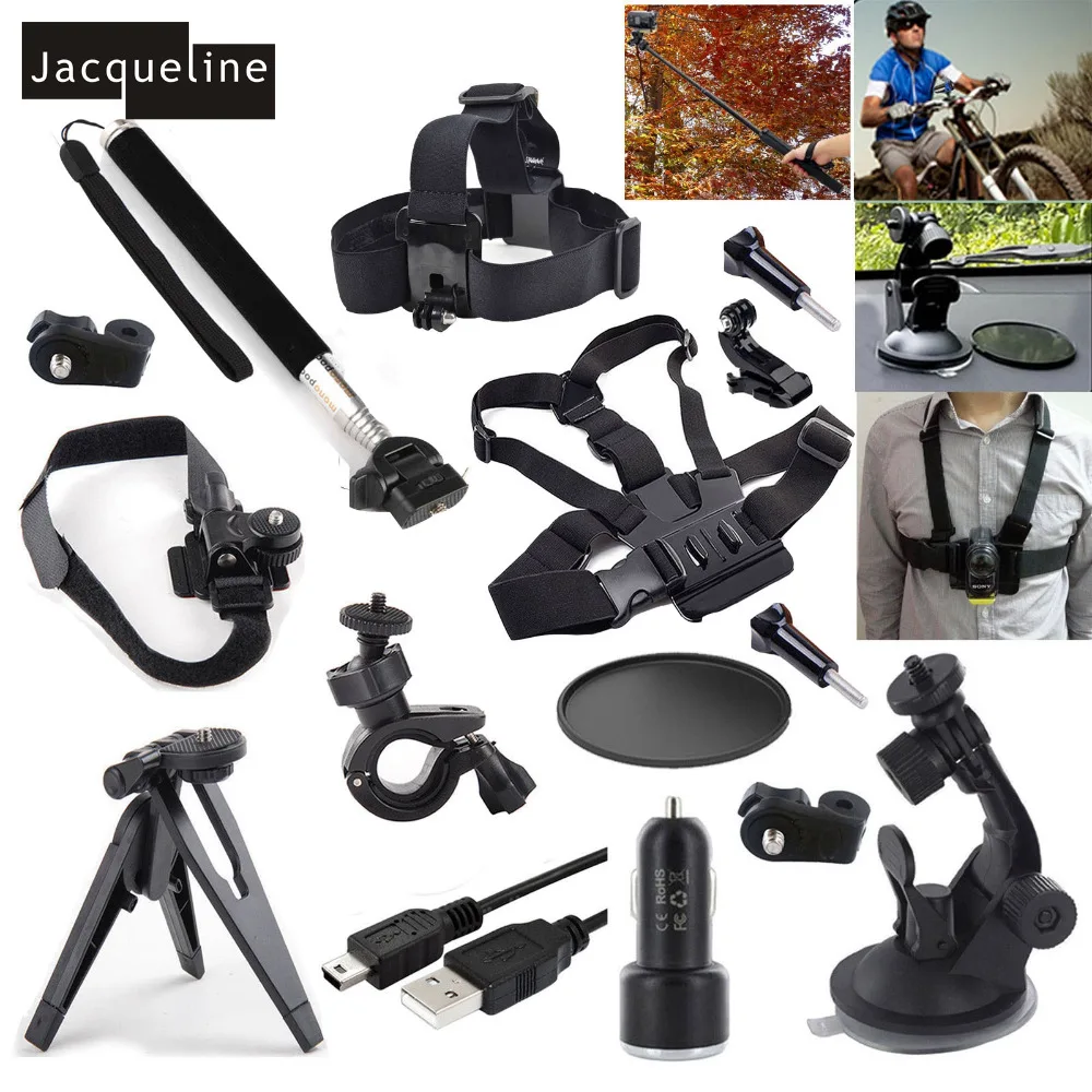Jacqueline для комплекта аксессуаров крепление экшн камеры Sony HDR AS15 AS20 AS200V AS100V AS30V AZ1 mini