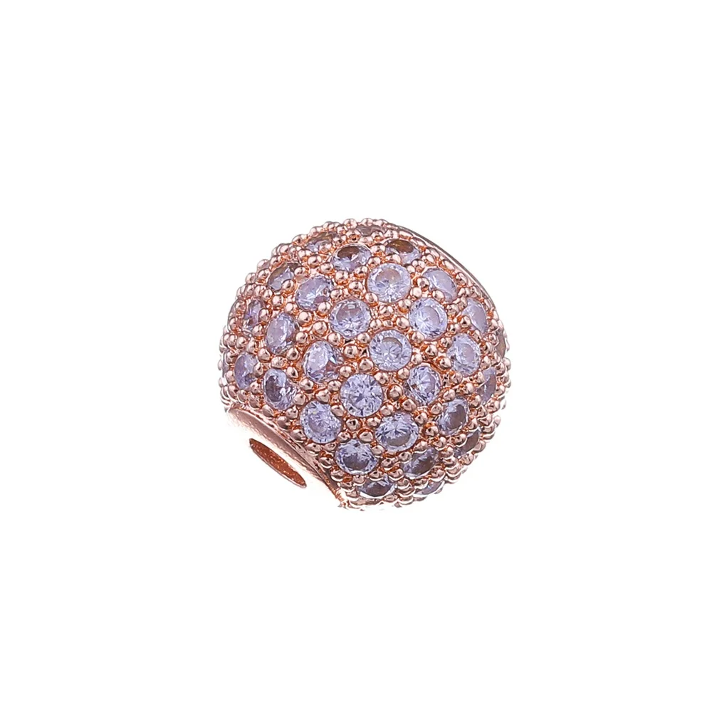 6 pieces rose gold 8 мм 10 мм 6 шт./лот проложили Стразы с металлическим отверстием шариковые бусины аксессуары для женщин бусины Браслеты Серьги сделай сам - Цвет: 6 pieces rose gold