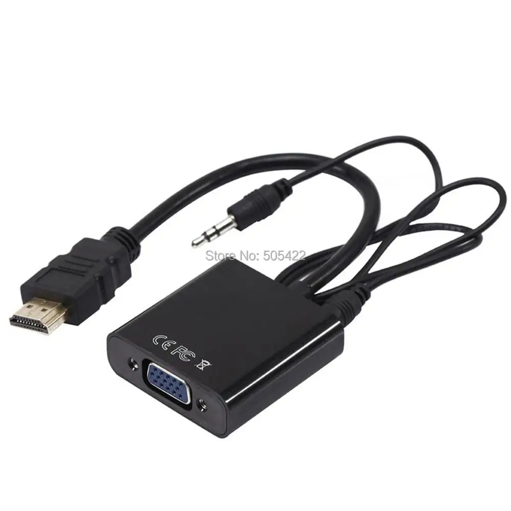 30 шт./лот оптовая продажа 1080P HDMI папа к VGA конвертер адаптер аудио кабель для Xbox 360