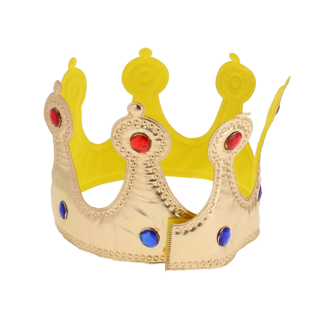 Kids Royal Crown and Scepter Set Birthday Cosplay Costume Props King Queen Fancy Dress for Boys Girls images - 6