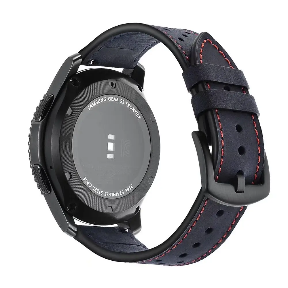 Ремешок для часов из натуральной кожи Samsung Galaxy 42 мм 46 Gear S3 Huawei Watch 2 Pro ремешок Huami 22