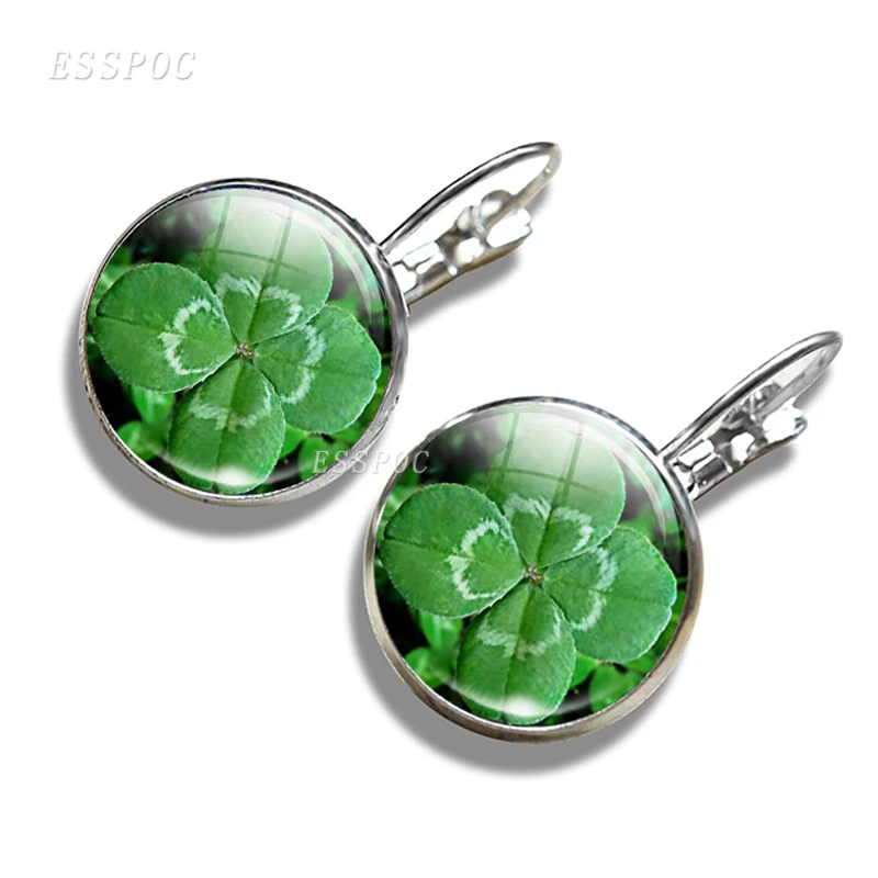 Модные сережки Крючки Shamrock с четырехлистным клевером для женщин и девочек