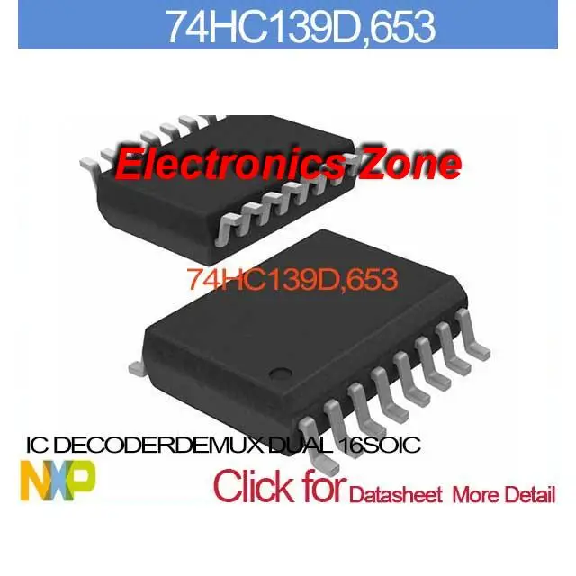 653 IC DECODERDEMUX двойной 16 SOIC 74HC139D 74HC139 HC139D HC139 139|ic block|ics airsoftic card reader enclosure |