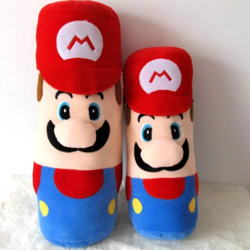 Супер Marie Bros милая плюшевая игрушка Mario подушка 50 см красного или зеленого цвета |