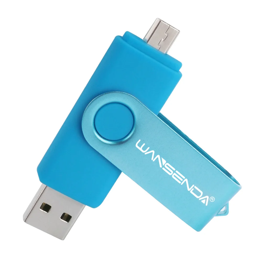 WANSENDA USB флешка 2 в 1 OTG флешки 128 Гб 64 ГБ 32 16 8 4 usb 0 micro Memory stick Android телефон ручка