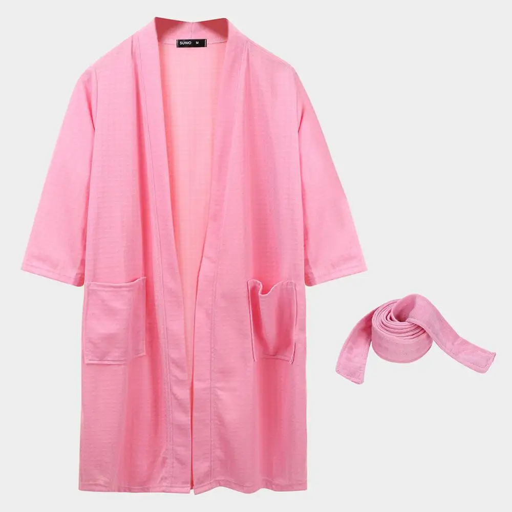 Robe-PK1 DANALA осенний теплый хлопковый женский халат с длинным рукавом и поясом, элегантная женская одежда для сна, Ночная одежда - Цвет: Robe-PK1