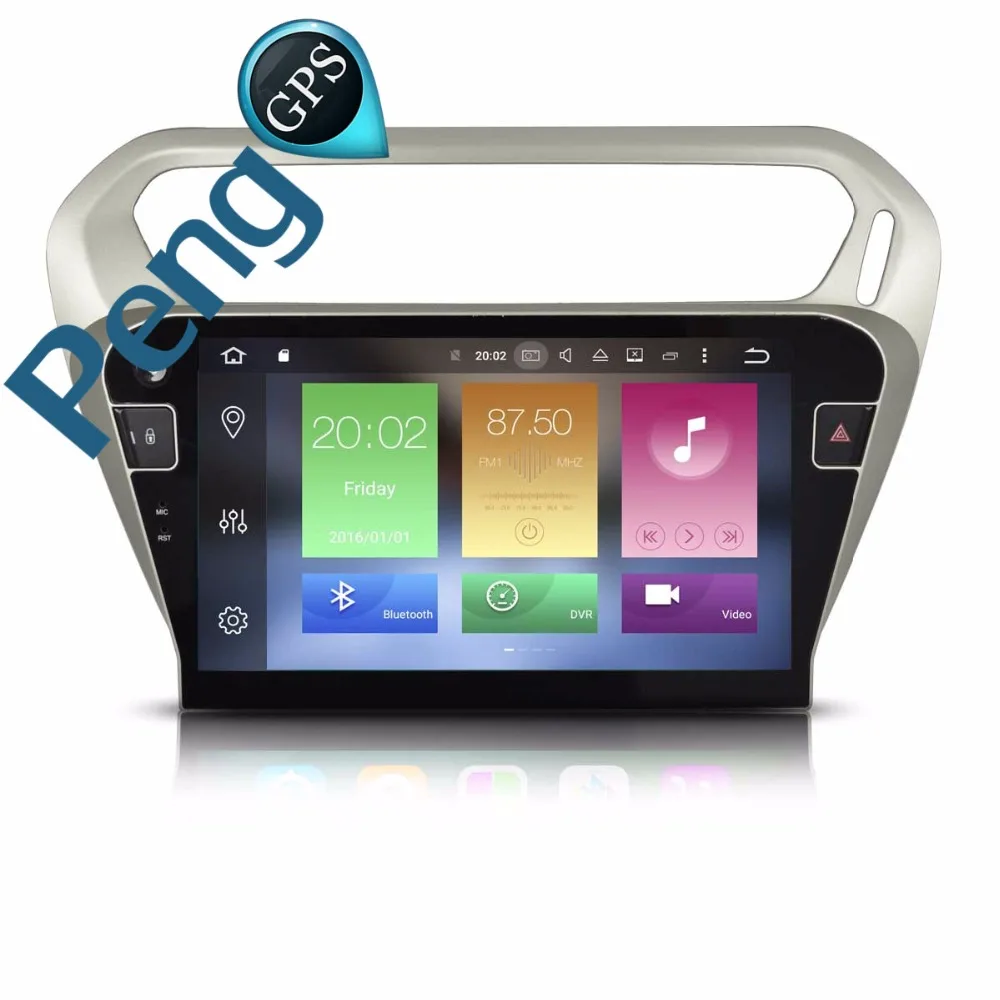 Восьмиядерный 2 Din dvd плеер Android 8 0 автомобильное радио для Peugeot 301 2014 2017 Citroen Elysee GPS