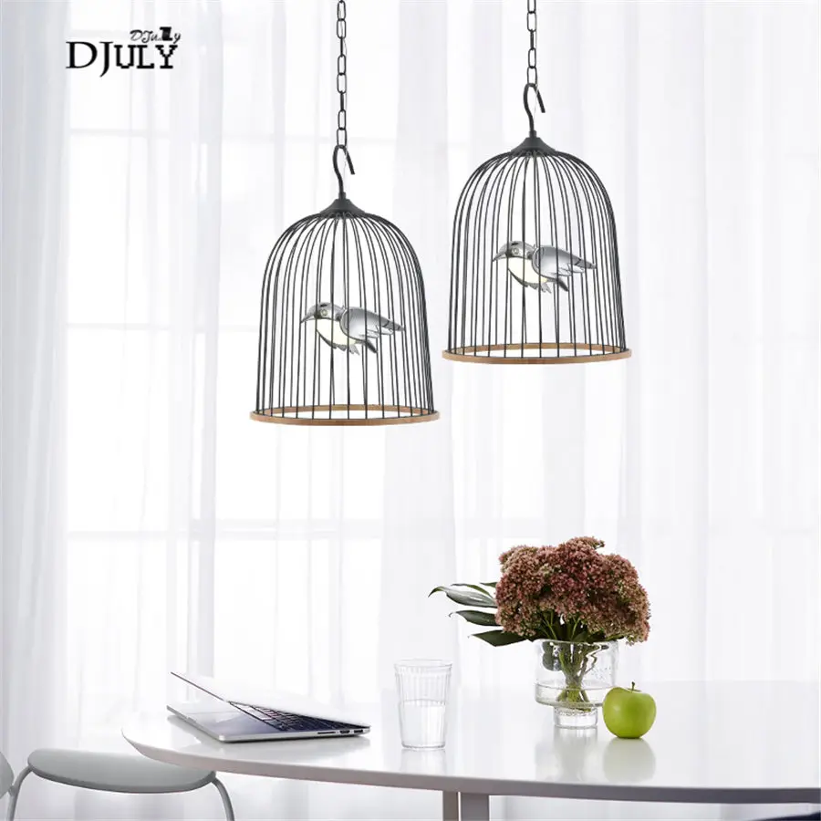 Nordic bird cage светодиодные подвесные светильники для столовой кухни подвесной