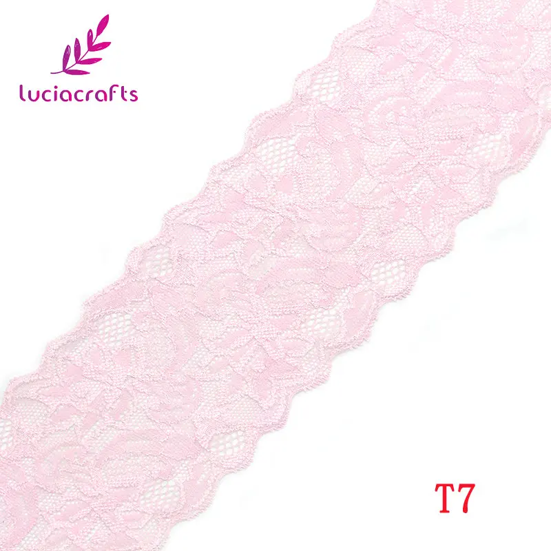 Lucia crafts 2y/5y 8 см Цветочная вышивка кружевная отделка тканевые ленты DIY Одежда Нижнее белье аксессуары R0201 - Цвет: C1  Pink