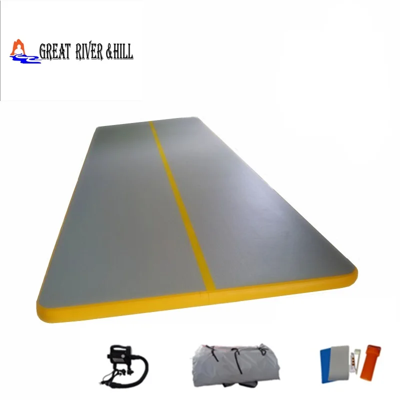 

popular 8mx1.8mx0.1m inflatable air floor gymnastics mat free pump