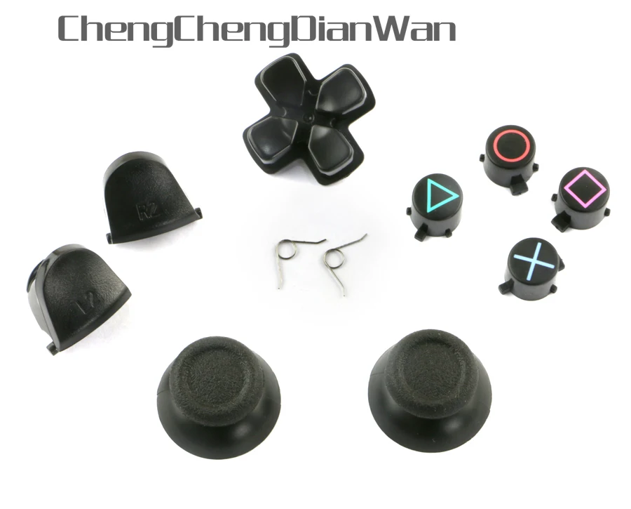 30 компл./Лот Черный 3D аналоговый колпачок джойстика L2 R2 L1 R1 с пружинными кнопками D