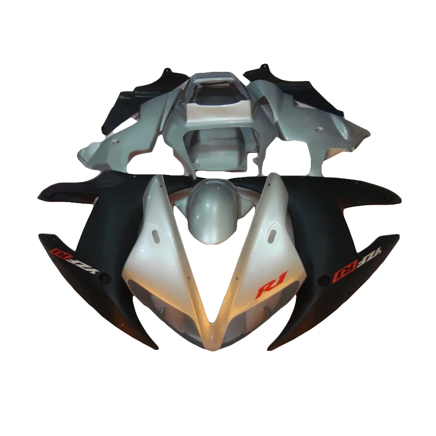 Бесплатные пользовательские Серые Черные Обтекатели для YAMAHA R1 комплект