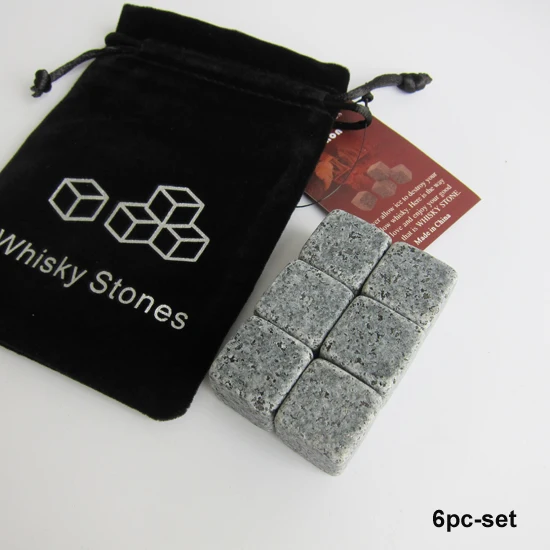 6pc dark gray Drixon натуральные камни для виски, потягивающий кубик льда, камень для виски, охладитель для виски, рок, свадебный подарок, рождественский бар - Цвет: 6pc dark gray