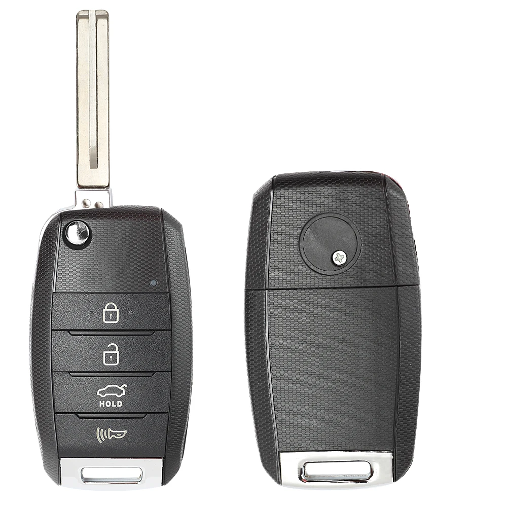 Keyecu Flip дистанционный ключ-брелок от машины 3 + 1 кнопка для Kia Rio 2014-2016 315 МГц
