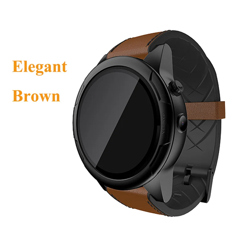Luxury Brown Смарт часы gps MTK6739 3 ГБ+ 32 Гб большой памяти 4G smartwatch Android часы камера наручные Бизнес для мужчин pk z28 allcall w2 w1 - Цвет: Luxury Brown