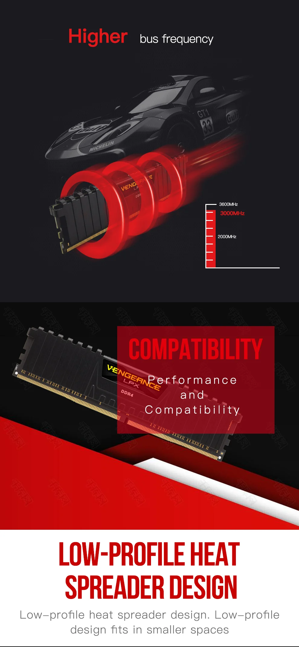 CORSAIR Vengeance LPX 32 Гб DDR4 PC4 2666 МГц модуль ПК настольный компьютер оперативная Память память 16 ГБ 32 ГБ DIMM