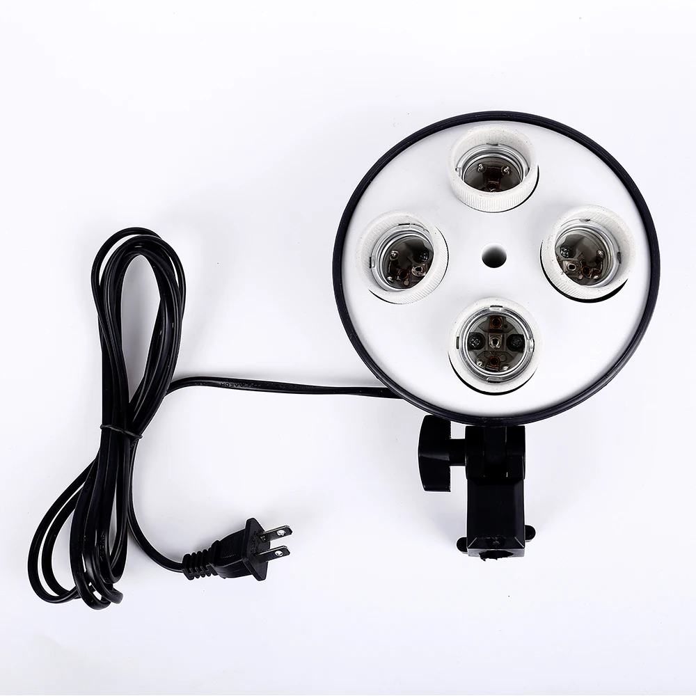 

CY ceramics Photography 4 in 1 E27 Base Socket Light Lamp Bulb Holder Adapter for Photo Video Studio Softbox factory Outlet