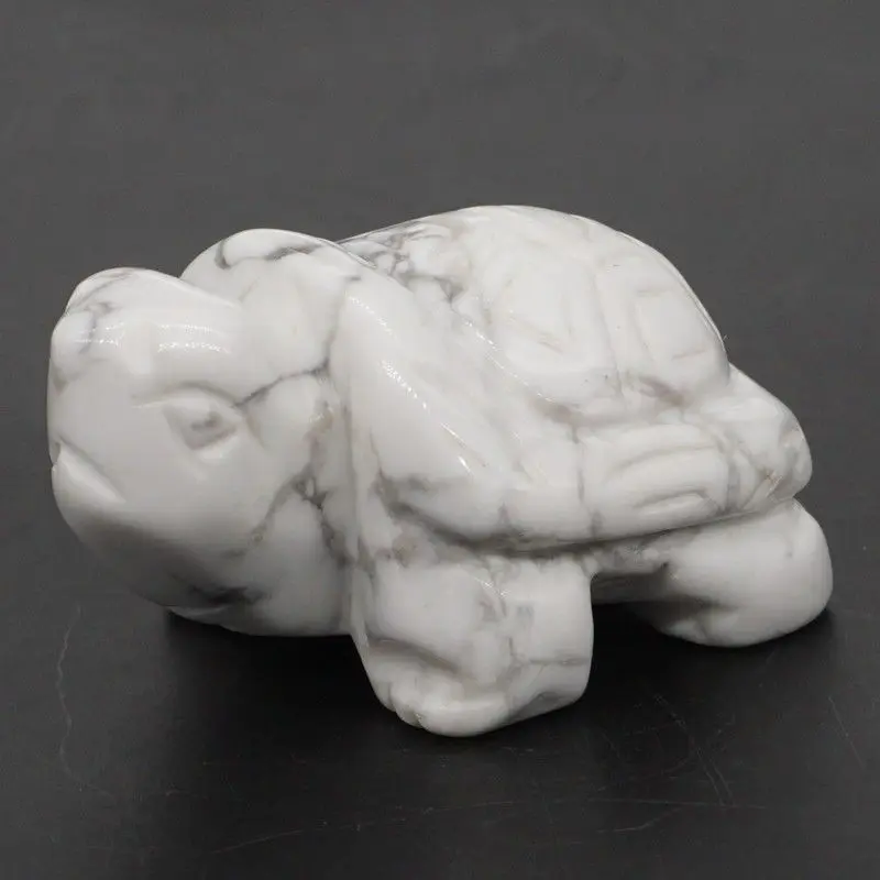 Черепаха черепаха статуя 2 &quotнатуральный драгоценный камень белый бирюзовый