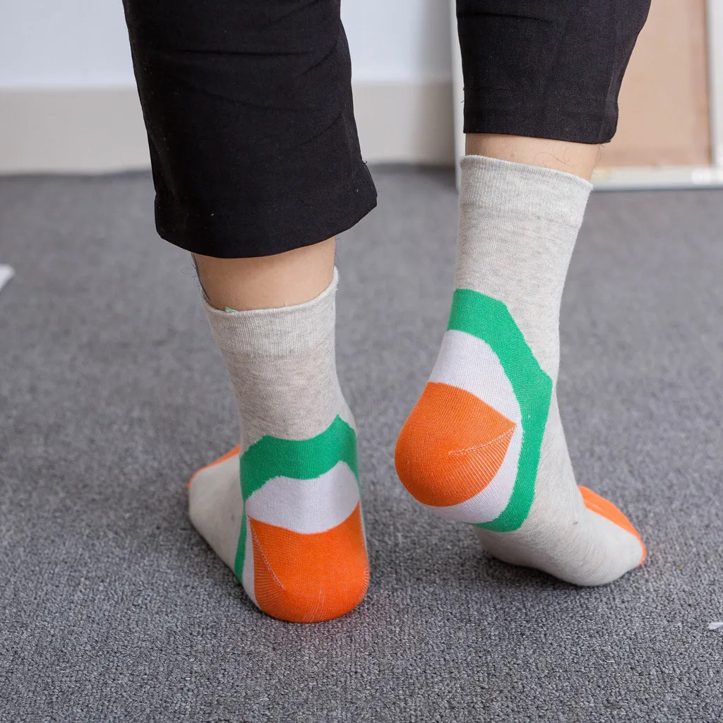 Забавные Носки спортивный костюм с человеком без пятки средней длины Эластичный