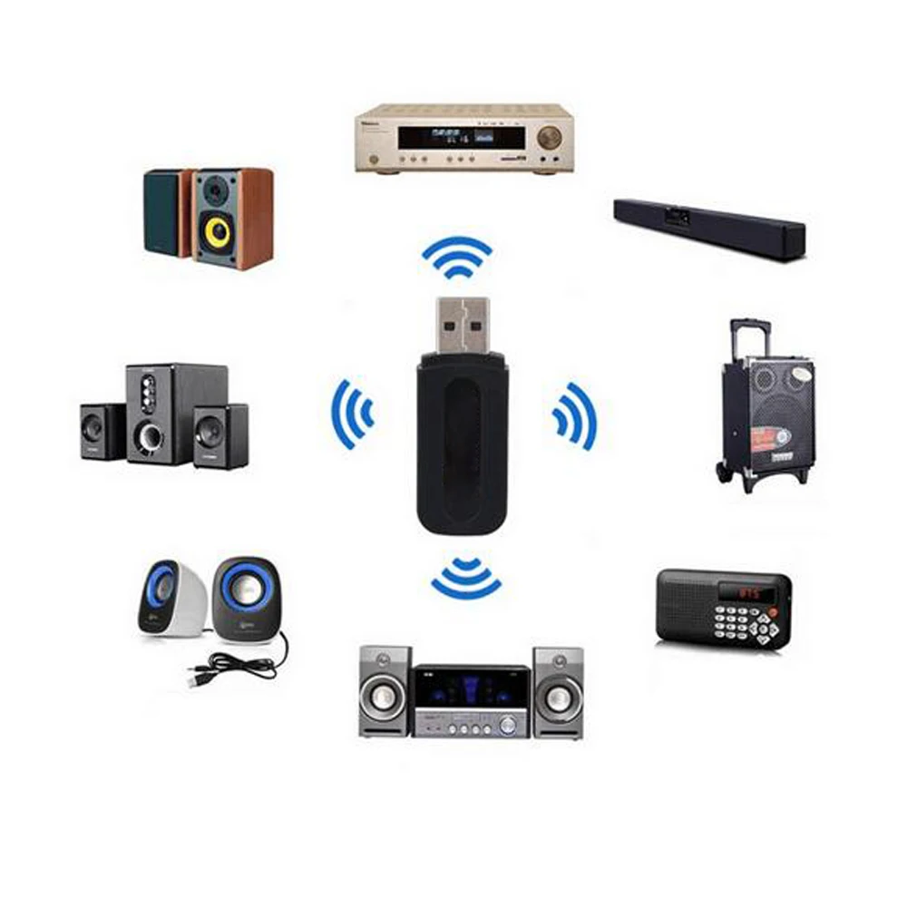 USB AUX Беспроводной автомобильный аудиоприемник A2DP Музыка адаптер для Android/IOS смарт
