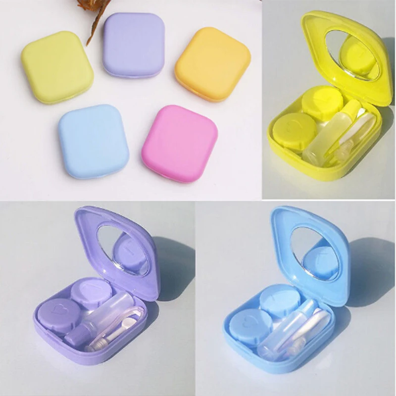 1 pc hot selling Pocket Mini Contact Lens Case Travel Kit Mirror Container High Quality Cute portable H0139 | Дом и сад