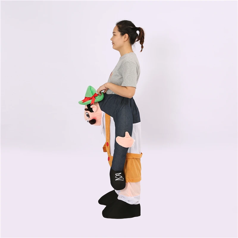 

Cute Lumberjack Pants Funny Cosplay Dress Up Ride on Me Mascot Party Costumes Carry Back Novelty Halloween Party Outdoor Toys